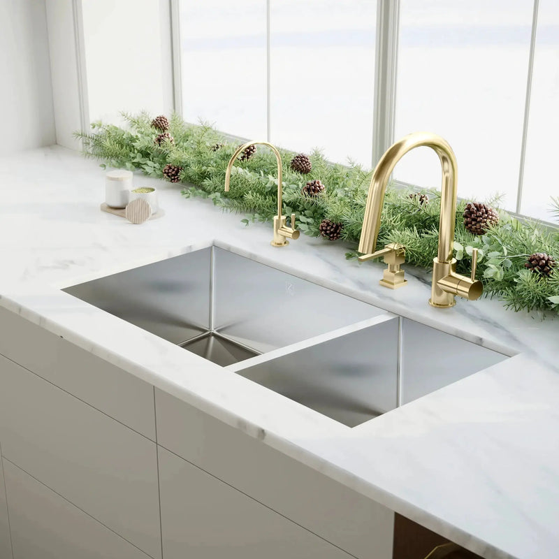 ZLINE Gemini Kitchen Faucet, GEM-KF-PG by Farmhouse Kitchen and Bath