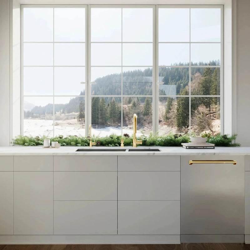ZLINE Gemini Kitchen Faucet, GEM-KF-PG by Farmhouse Kitchen and Bath