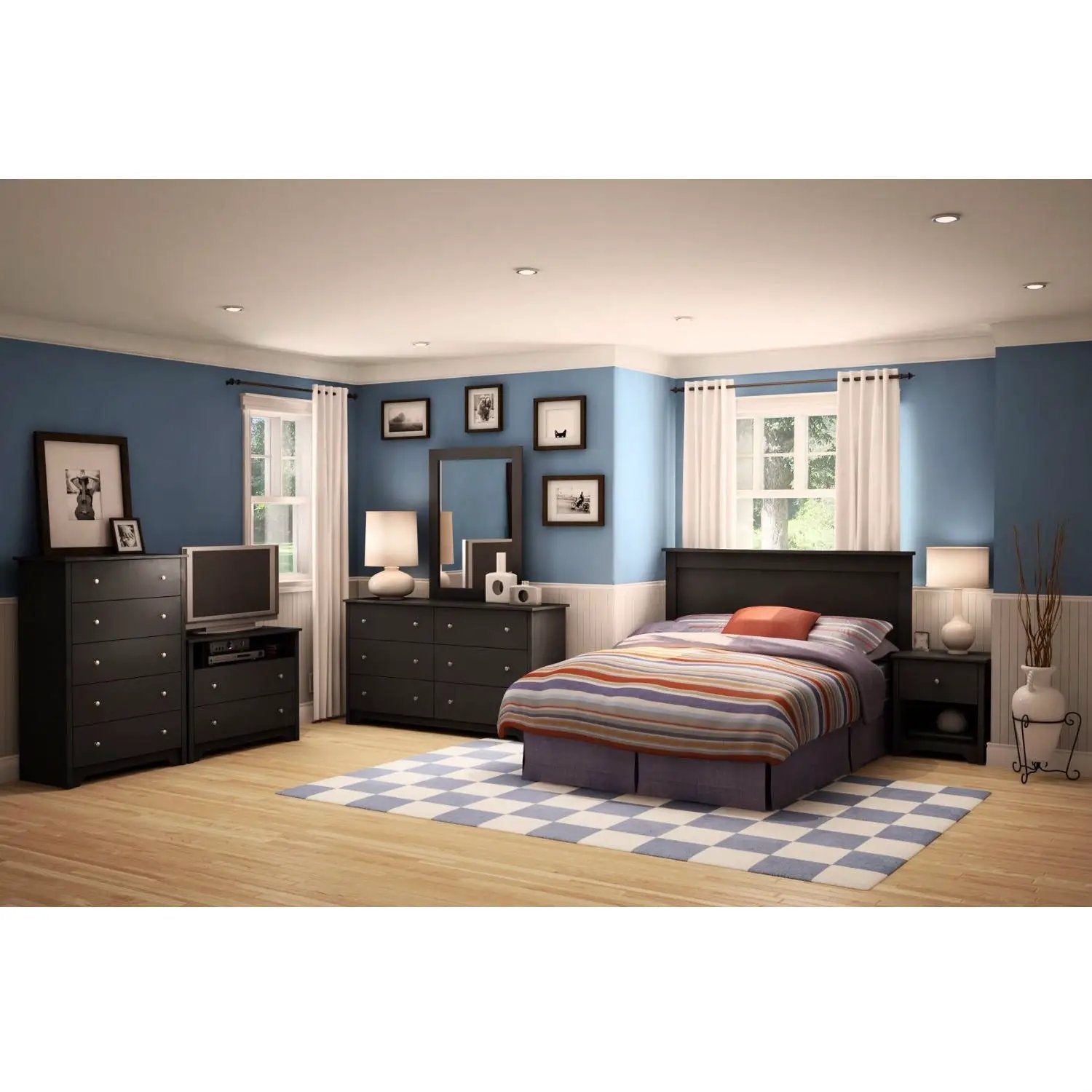 Full / Queen size Headboard in Black Finish - Made in Canada by HomePacific