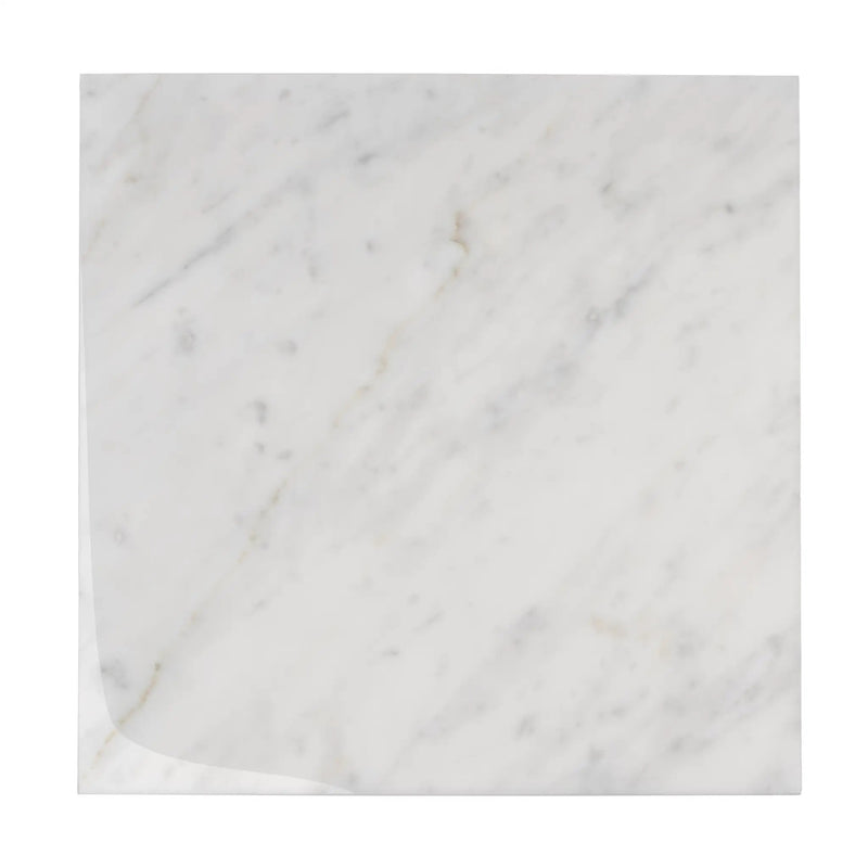 White 12x12 Honed Field Bianco Carrara Marble Tile (10 pack, 10 sq ft/case) by Apollo Tile
