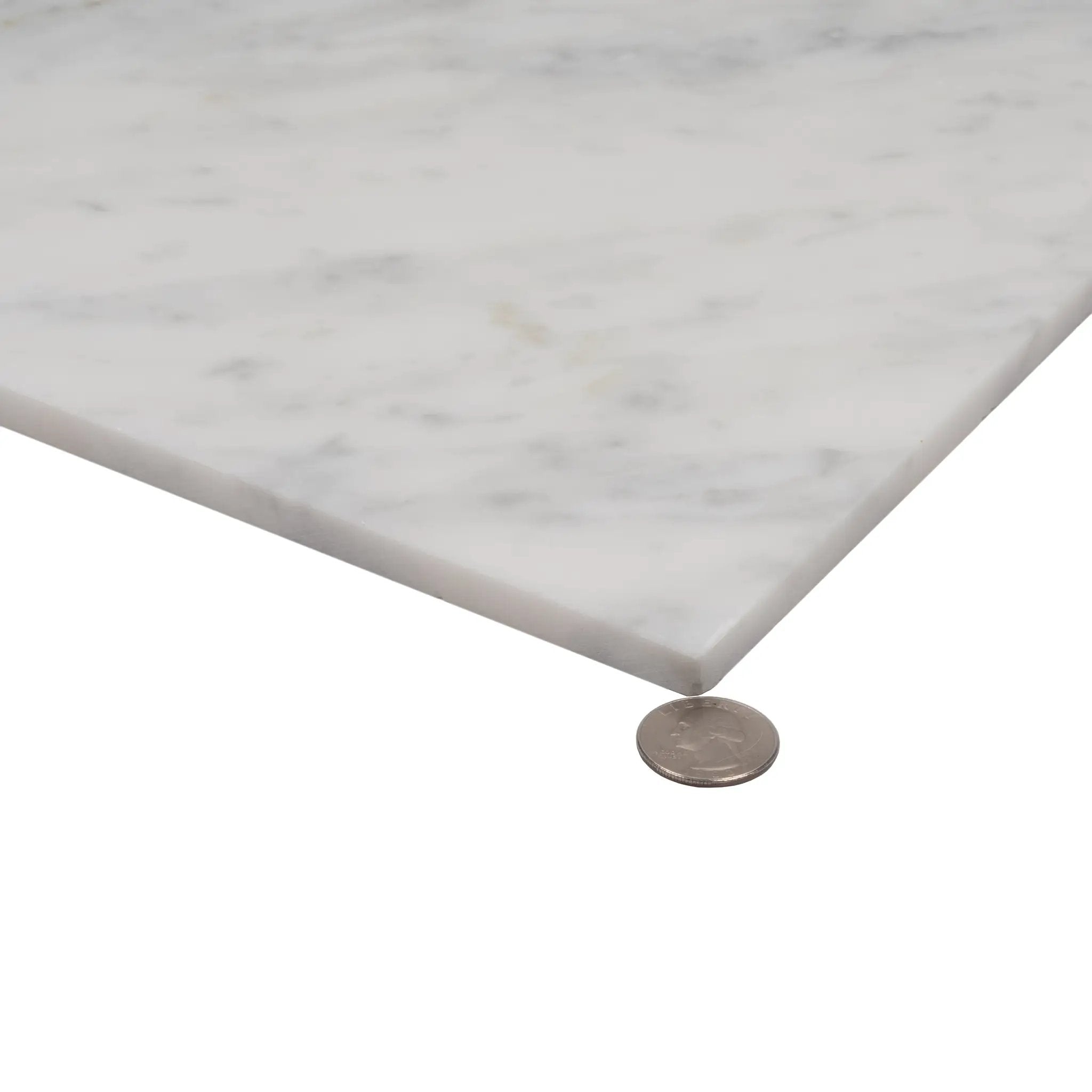White 12x12 Honed Field Bianco Carrara Marble Tile (10 pack, 10 sq ft/case) by Apollo Tile