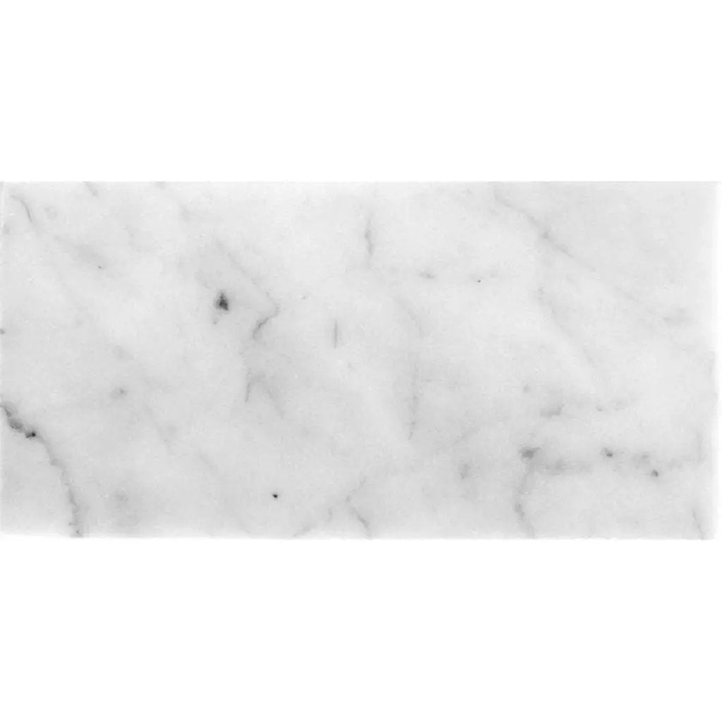 White 12x24 Honed Field Bianco Carrara Marble Tile (5 pack, 10 sq ft/case) by Apollo Tile