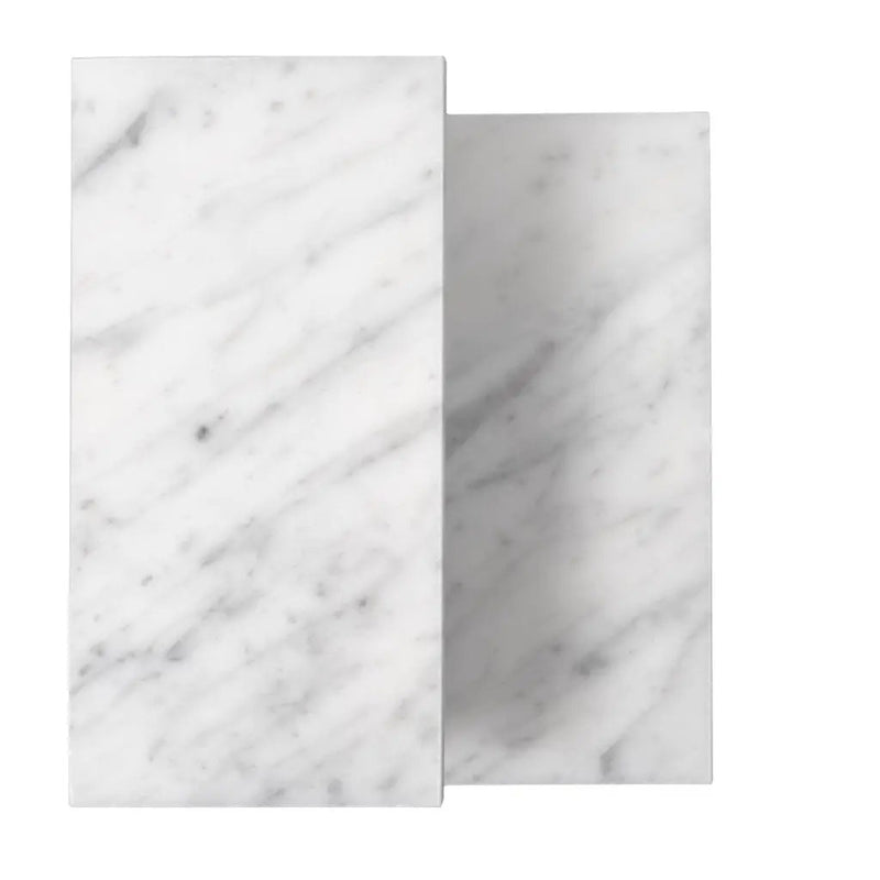White 3x6 Honed Subway Bianco Carrara Marble Tile (40 pack, 5 sq ft/case) by Apollo Tile