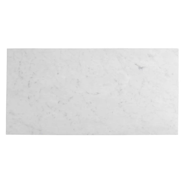 White 12x24 Polished Field Bianco Carrara Marble Tile (5 pack, 10 sq ft/case) by Apollo Tile