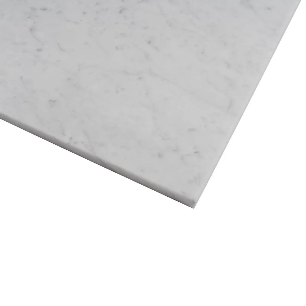 White 12x24 Polished Field Bianco Carrara Marble Tile (5 pack, 10 sq ft/case) by Apollo Tile