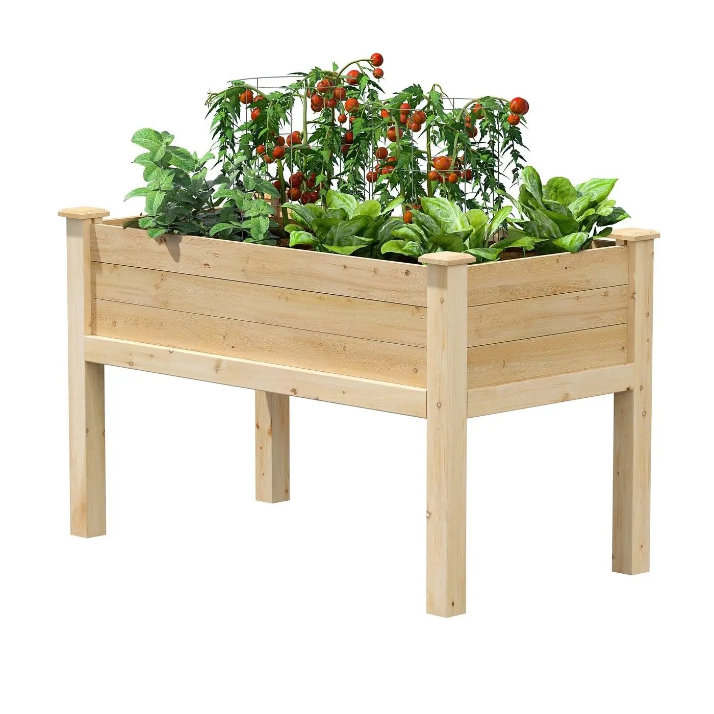 Farmhouse 24-in x 48-in x 31-in Cedar Elevated Victory Garden Bed - Made in USA by HomePacific