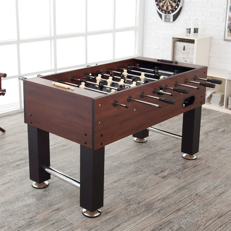 Game Time 55-inch Foosball Table with 4 Soccer Balls by HomePacific