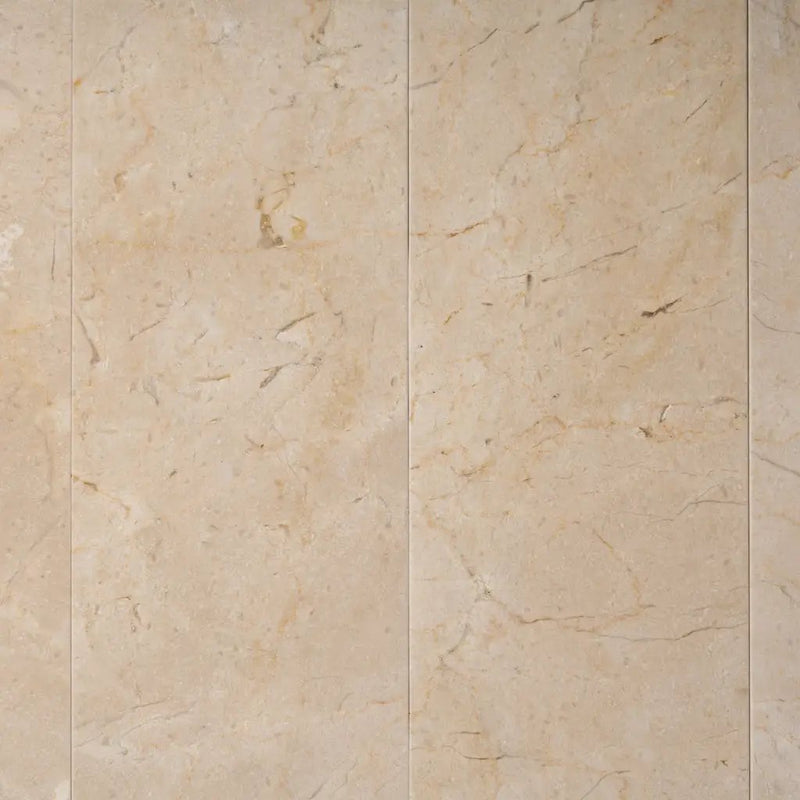 Beige 4x12 Polished Subway Crema Marfil Marble Tile (15 pack, 5 sq ft/case) by Apollo Tile