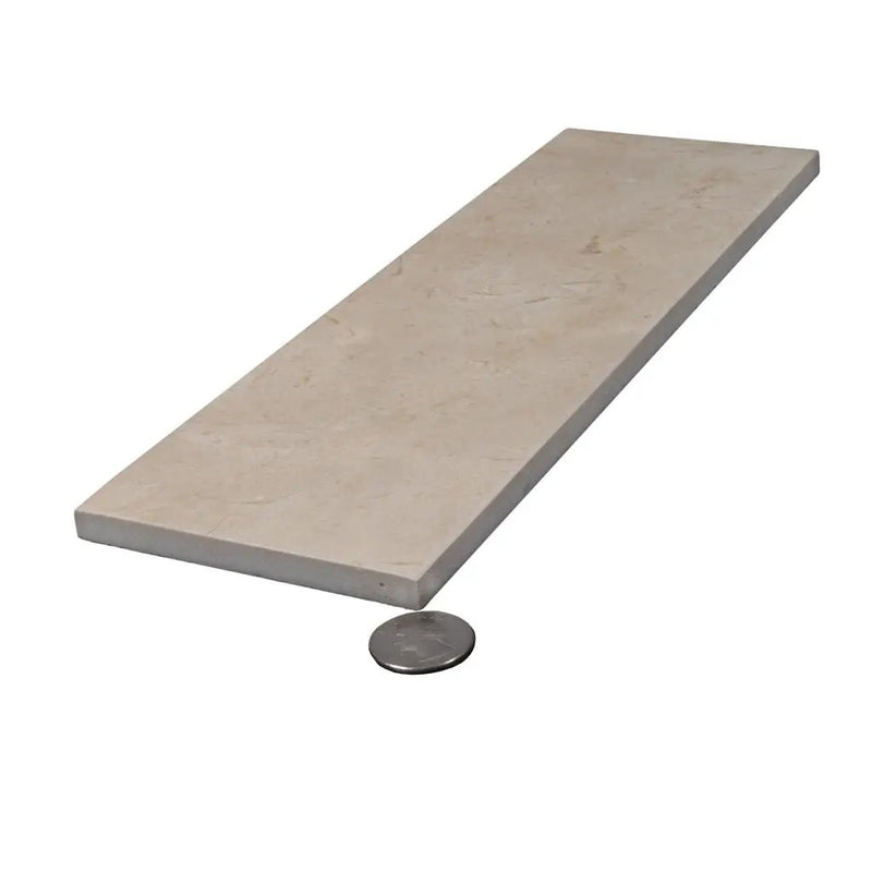Beige 4x12 Polished Subway Crema Marfil Marble Tile (15 pack, 5 sq ft/case) by Apollo Tile