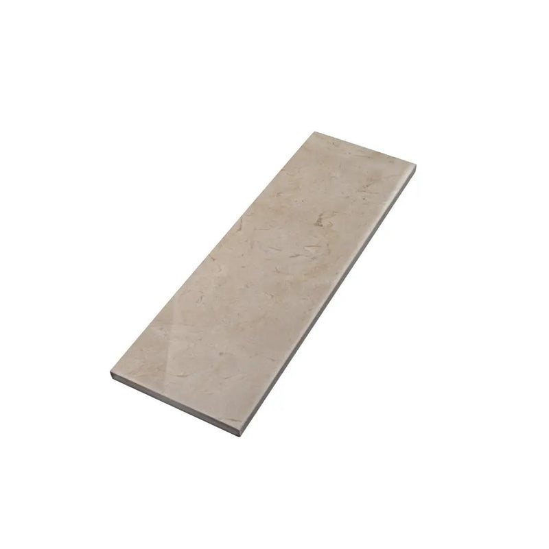 Beige 4x12 Polished Subway Crema Marfil Marble Tile (15 pack, 5 sq ft/case) by Apollo Tile