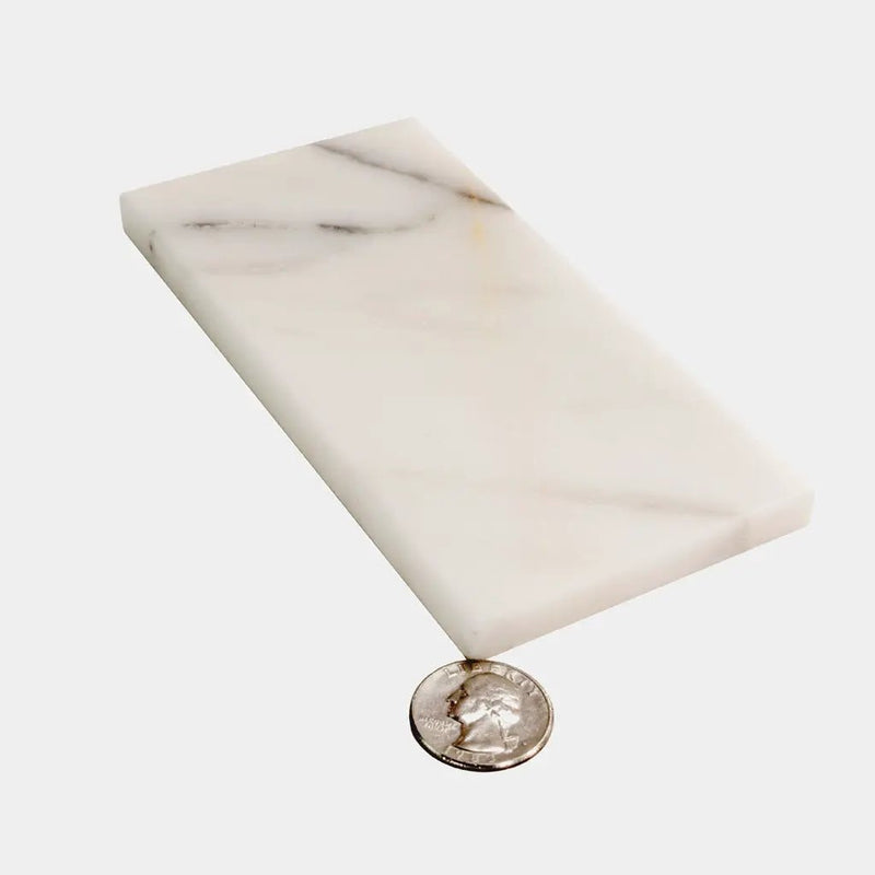 White 3x6 Honed Subway Calacatta Gold Marble Tile (40 pack, 5 sq ft/case) by Apollo Tile