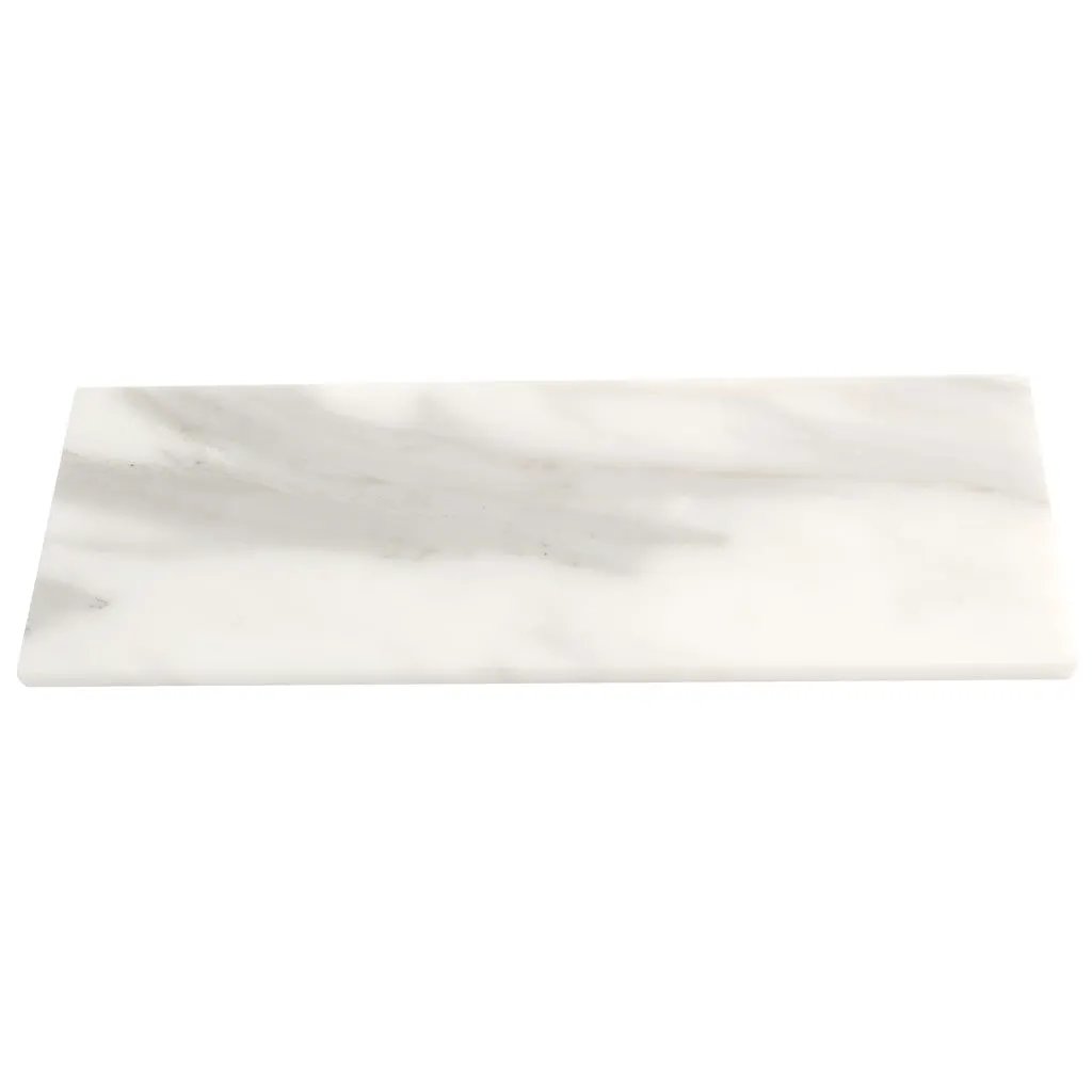 White 4x12 Honed Subway Calacatta Gold Marble Tile (15 pack, 5 sq ft/case) by Apollo Tile