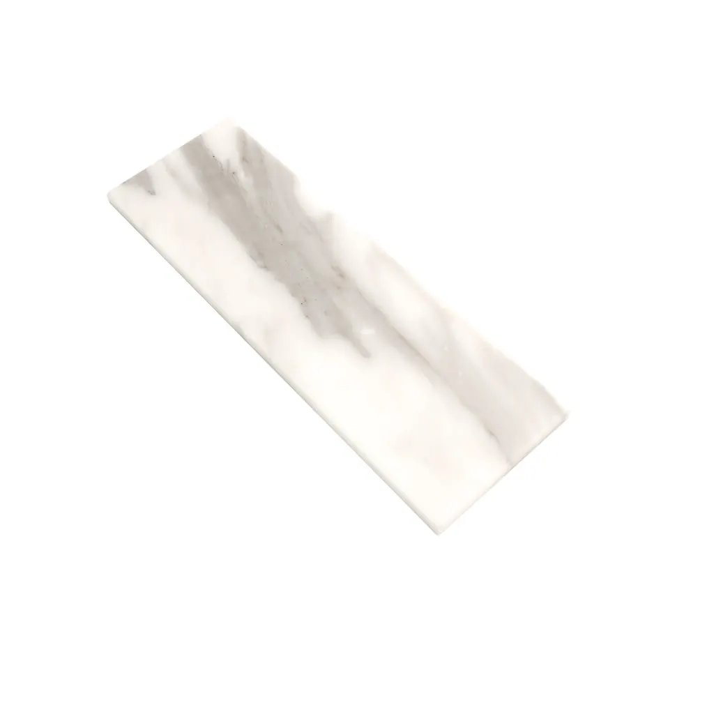 White 4x12 Honed Subway Calacatta Gold Marble Tile (15 pack, 5 sq ft/case) by Apollo Tile