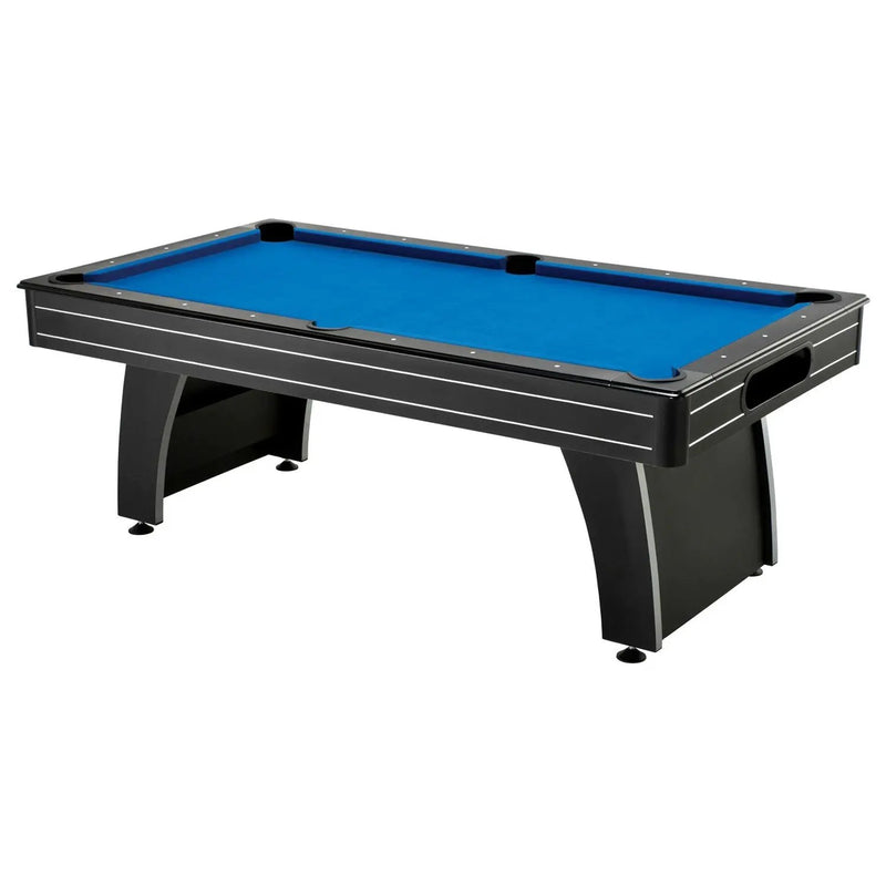 7 Ft Blue Top Pool Table with 2 Cues and Billiard Balls by HomePacific