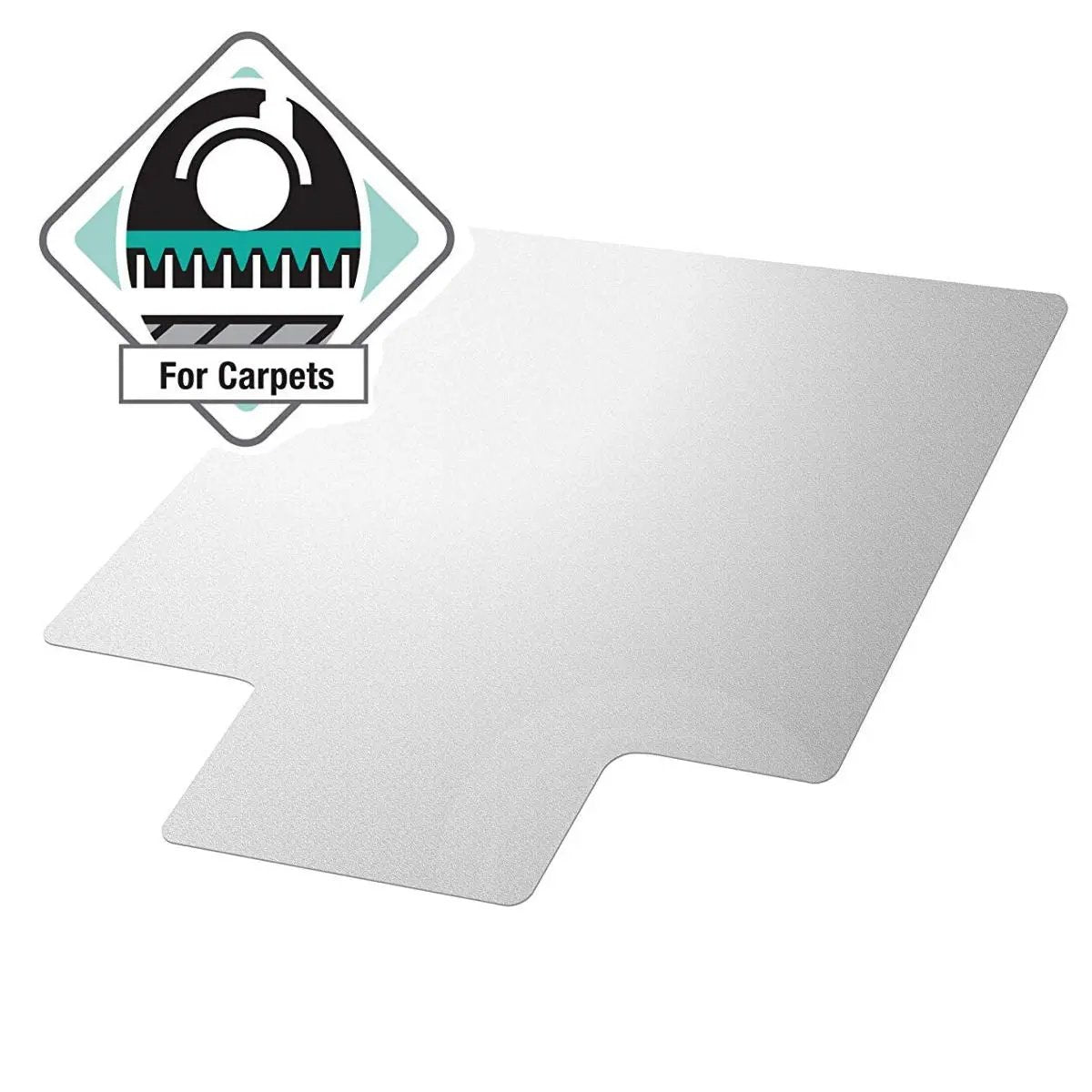 Heavy Duty 47 x 35 inch Chair Mat with Lip for Low to Medium Pile Carpet Floor by HomePacific