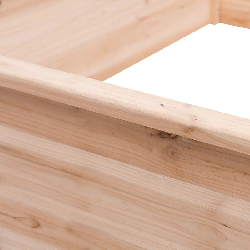 Solid Fir Wood 3.3 ft x 3.3 ft Raised Garden Bed Planter Box by HomePacific