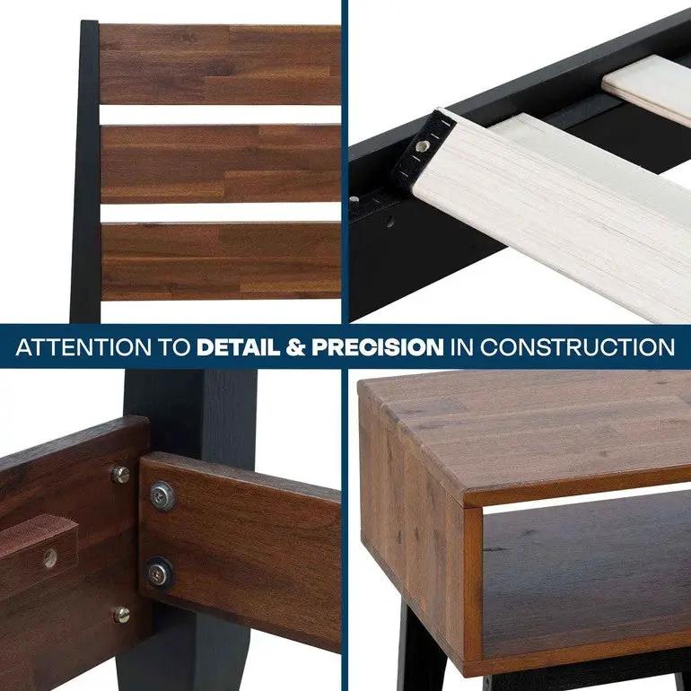 [Buy 1 Get 1] Emery Solid Wood Bed Frame & Nightstand by Megsu