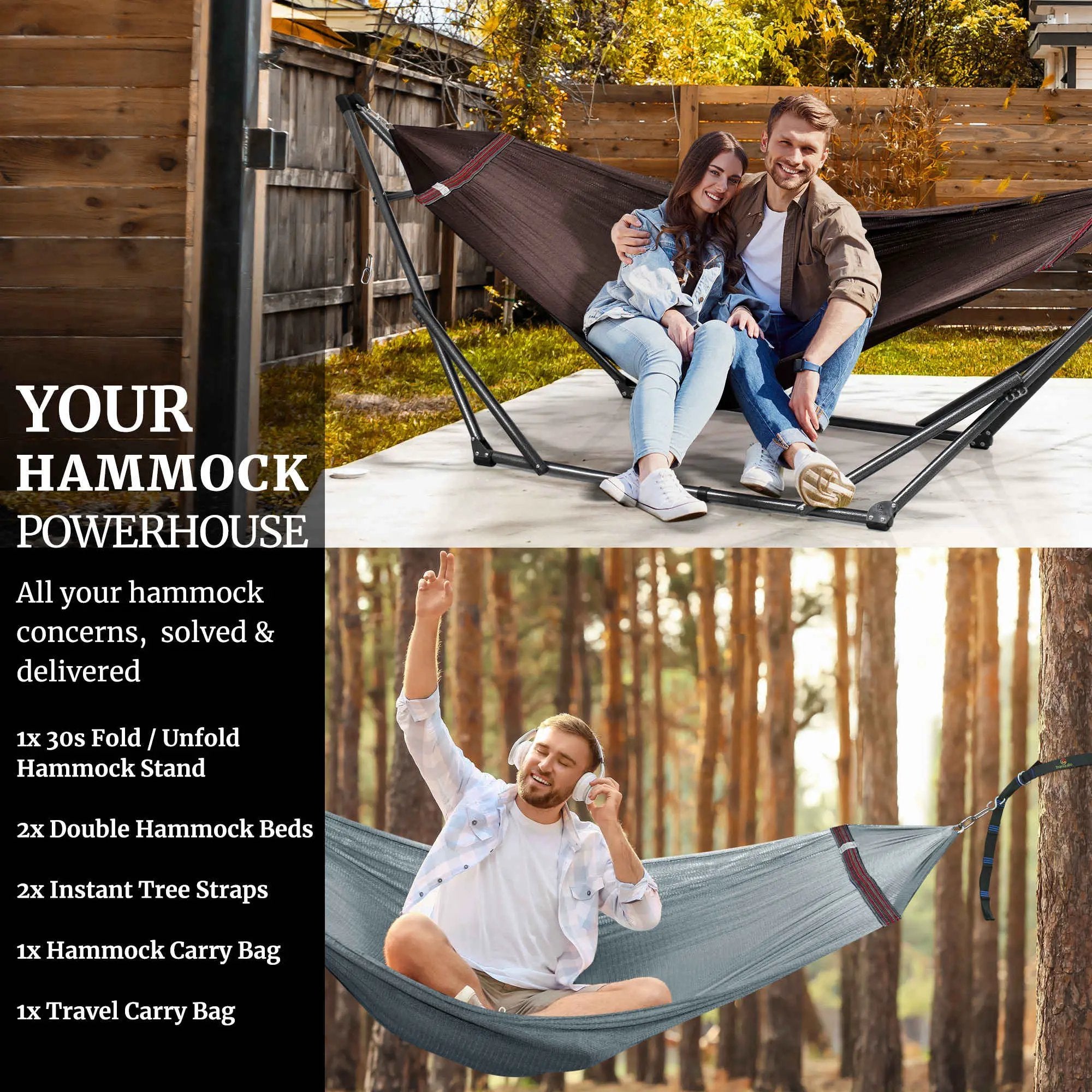 Tranquillo Comfort Set Original Hammock Stand for Ultimate Relaxation by Megsu