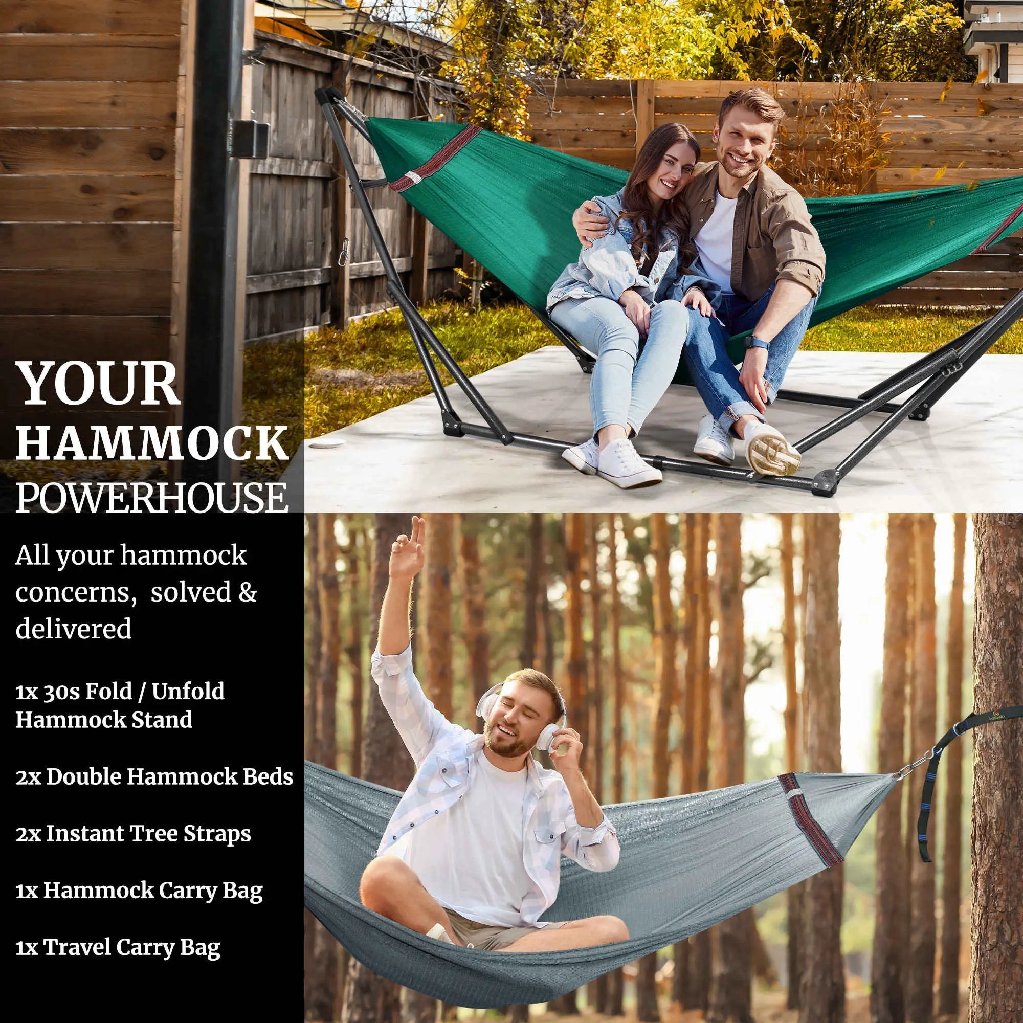 Tranquillo Comfort Set Original Hammock Stand for Ultimate Relaxation by Megsu