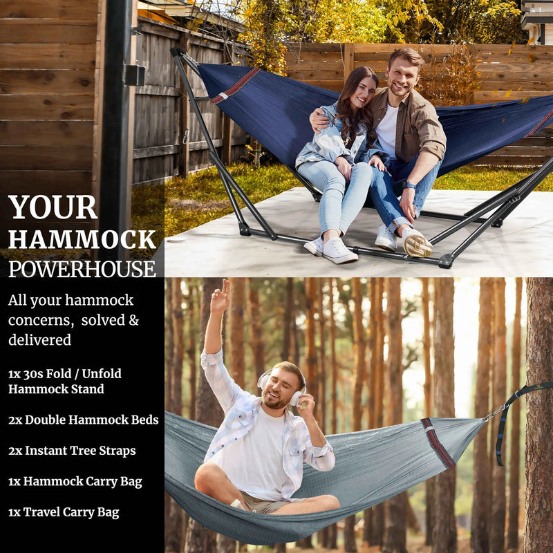 Tranquillo Comfort Set Original Hammock Stand for Ultimate Relaxation by Megsu