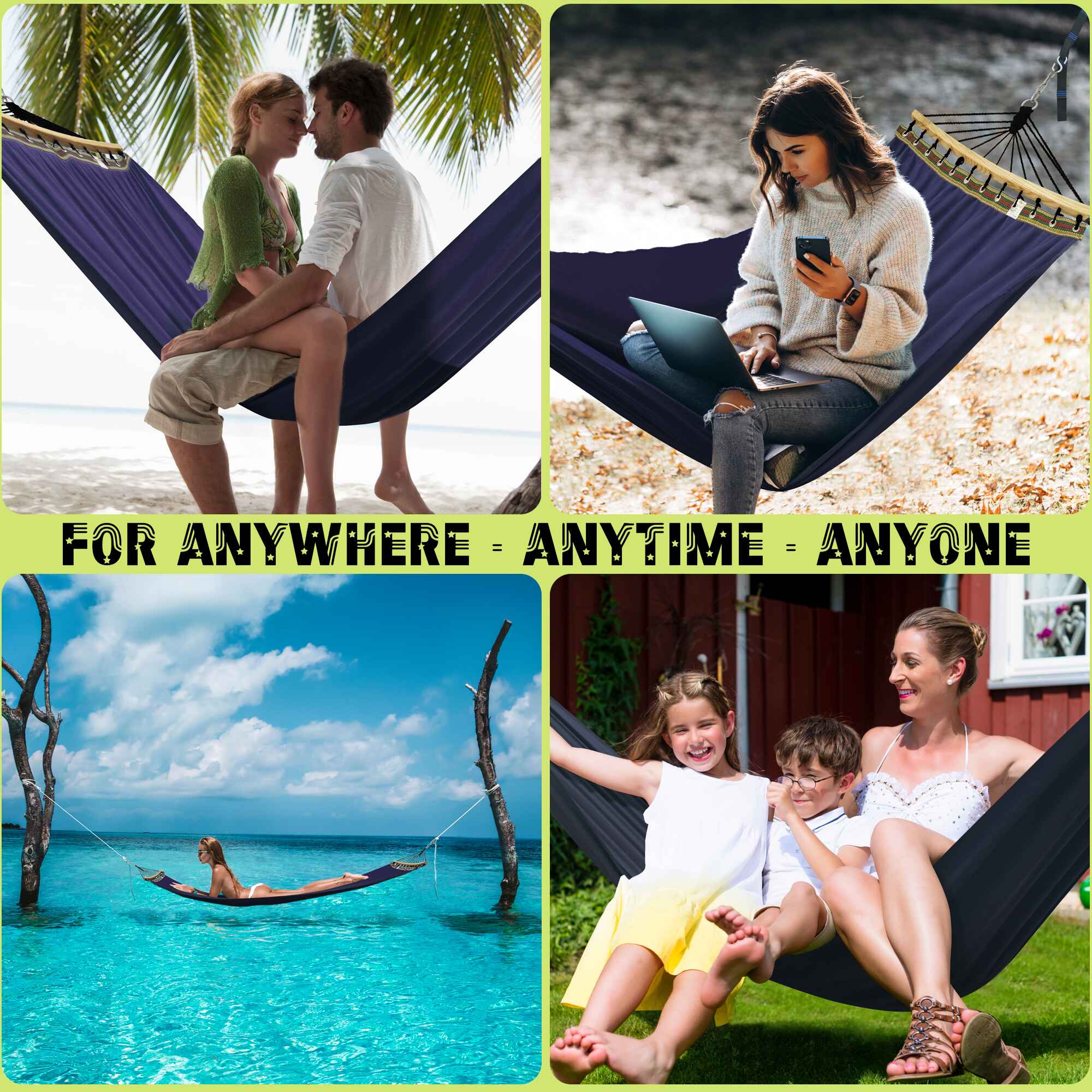Tranquillo Universal Canvas Double Hammock for Ultimate Relaxation by Megsu