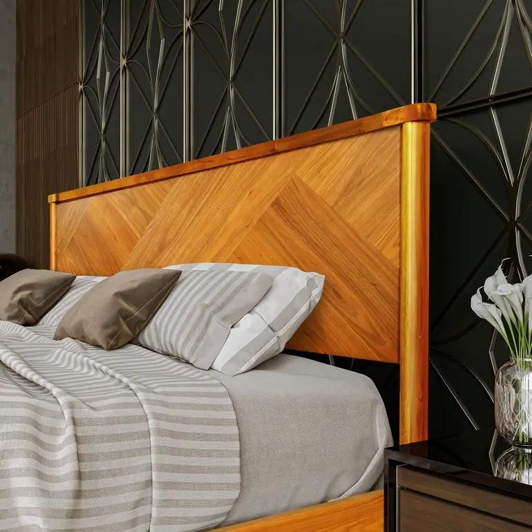 Panthera Solid Wood Bed Frame With Headboard by Megsu