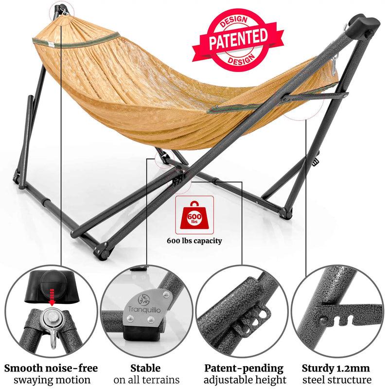 Tranquillo Comfort Set Original Hammock Stand for Ultimate Relaxation by Megsu