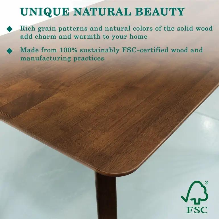 Verve 48 inches Solid Wood Dining Table by Megsu