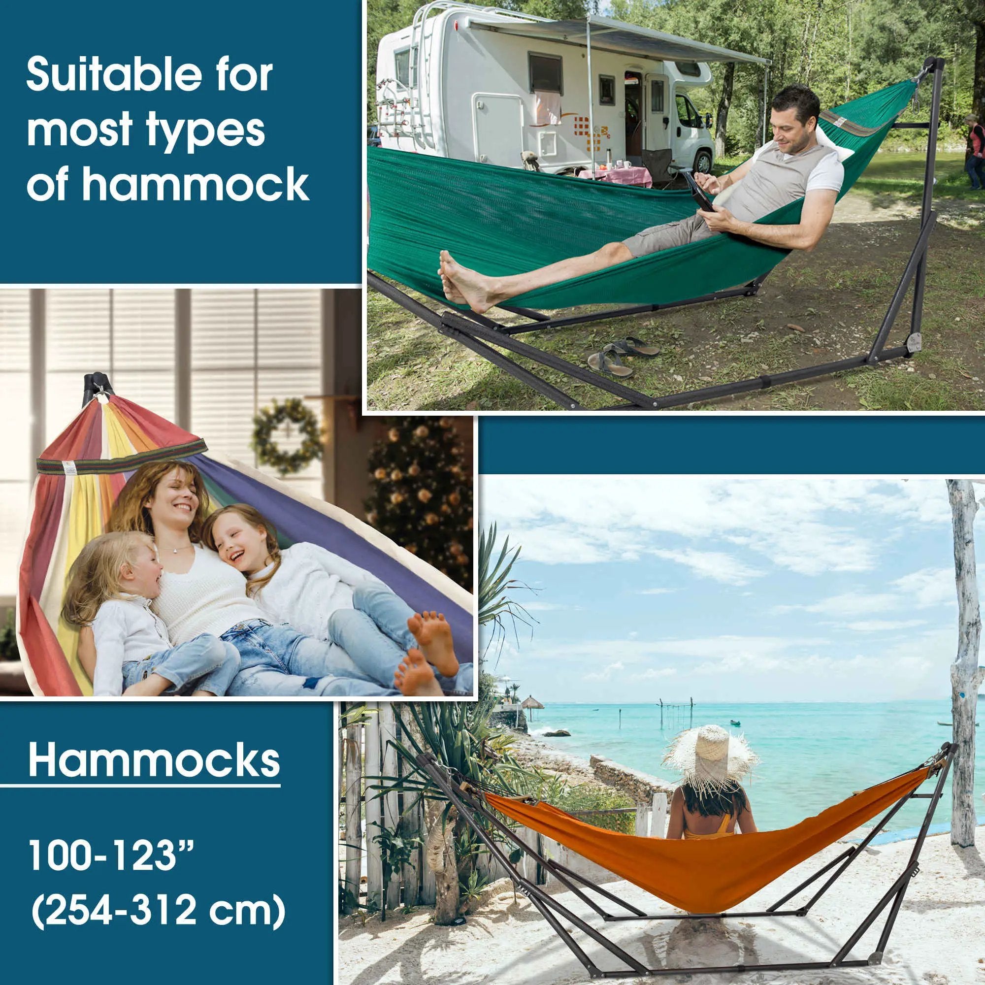 Tranquillo Original Collapsible Hammock with Stand for Ultimate Relaxation by Megsu