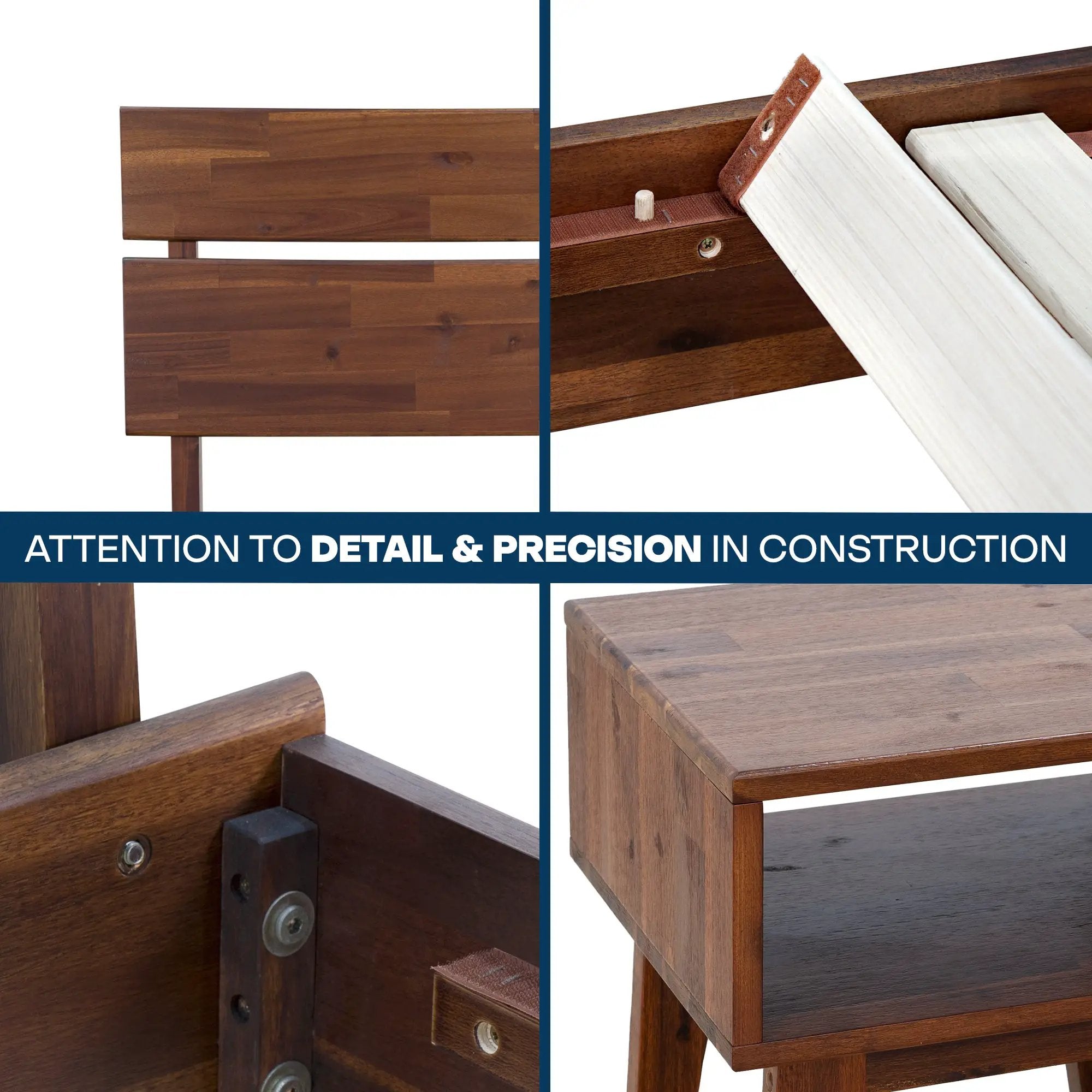 Aurora Solid Wood Bed Frame by Megsu