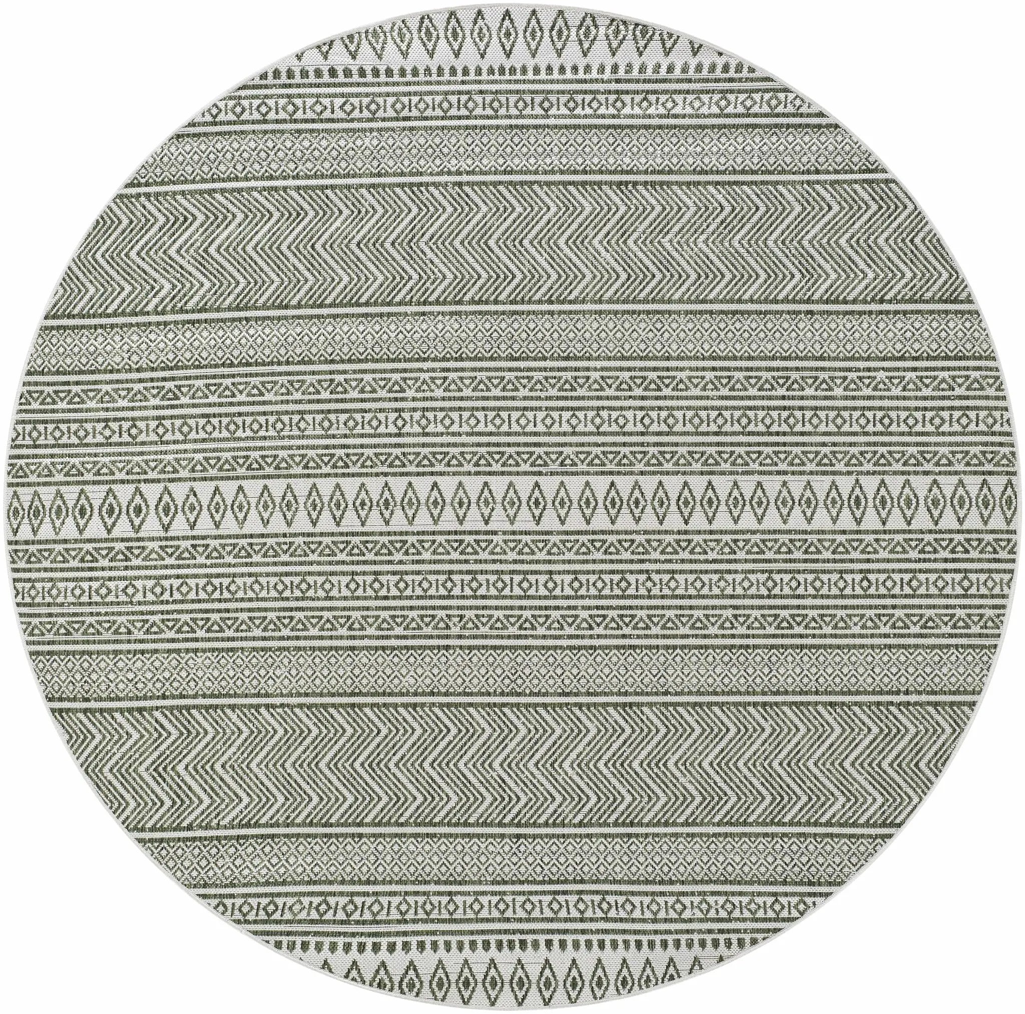 Madras Natural Gray Green All Over Performance Outdoor Area Rug by Boutique Rugs