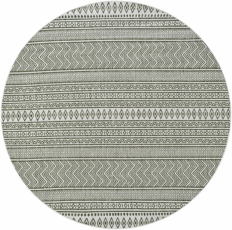 Madras Natural Gray Green All Over Performance Outdoor Area Rug by Boutique Rugs