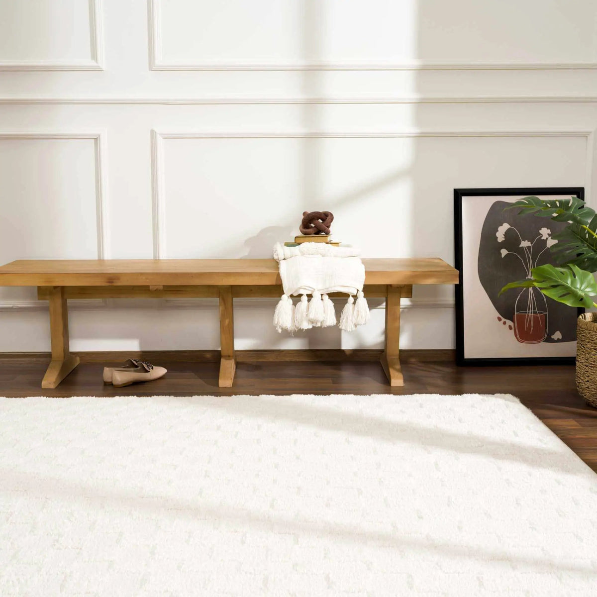 Keesa Checkered Area Rug, installed in a room 4