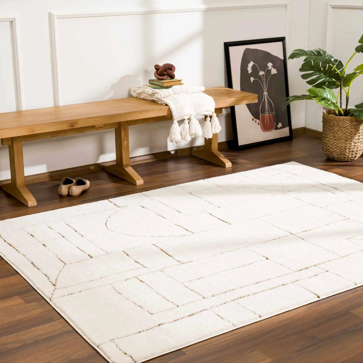 Keats Area Rug, installed in a room 6