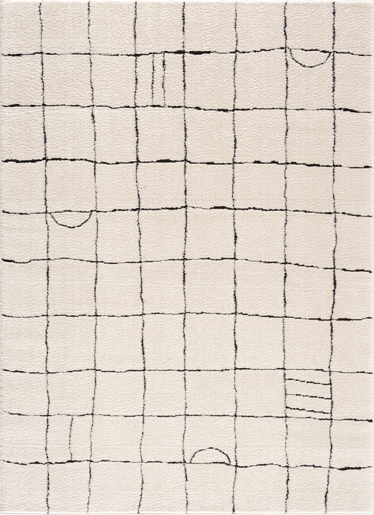 Keanu Black & White Area Rug - Clearance