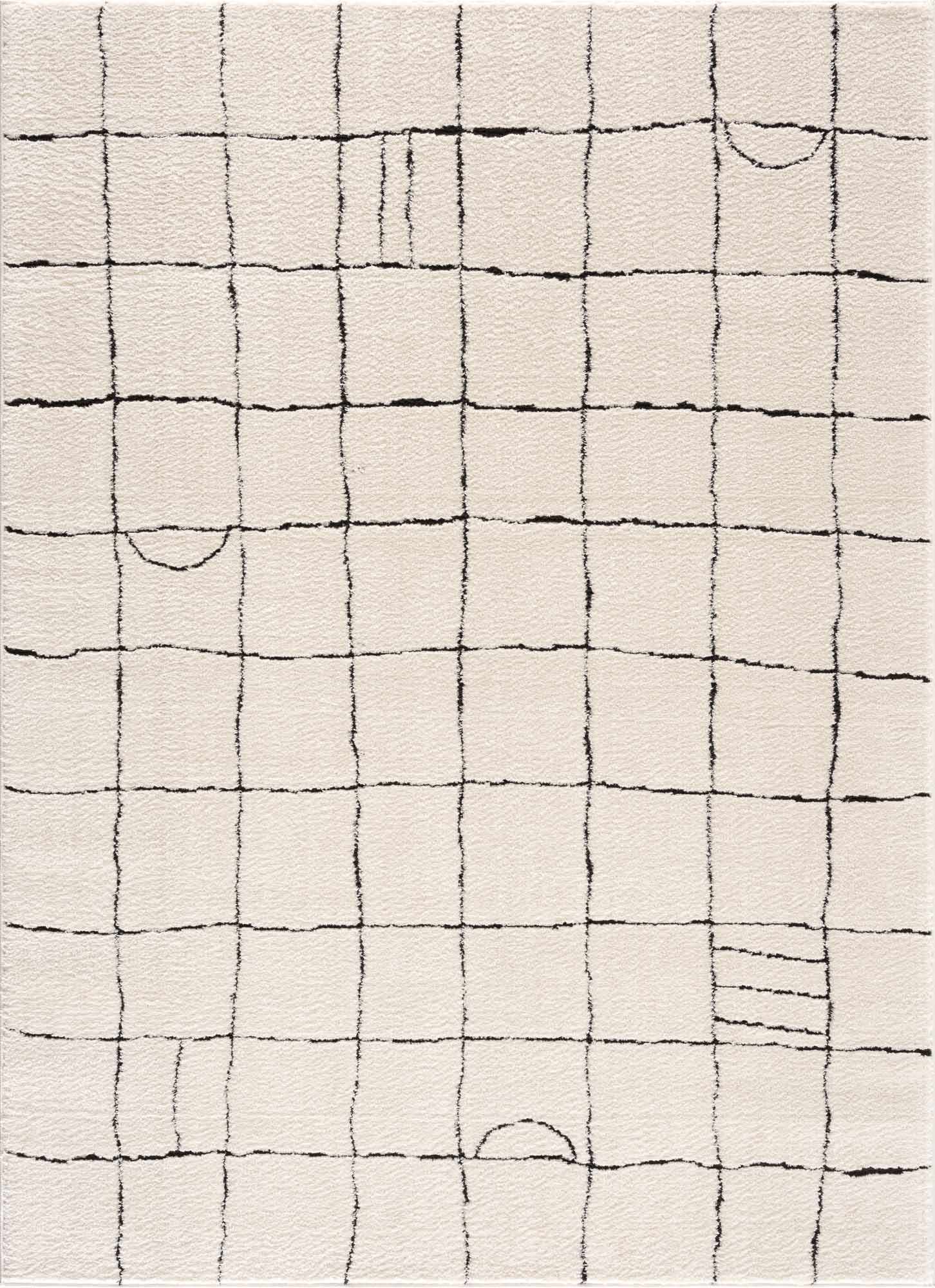 Keanu Black & White Area Rug - Clearance by Boutique Rugs