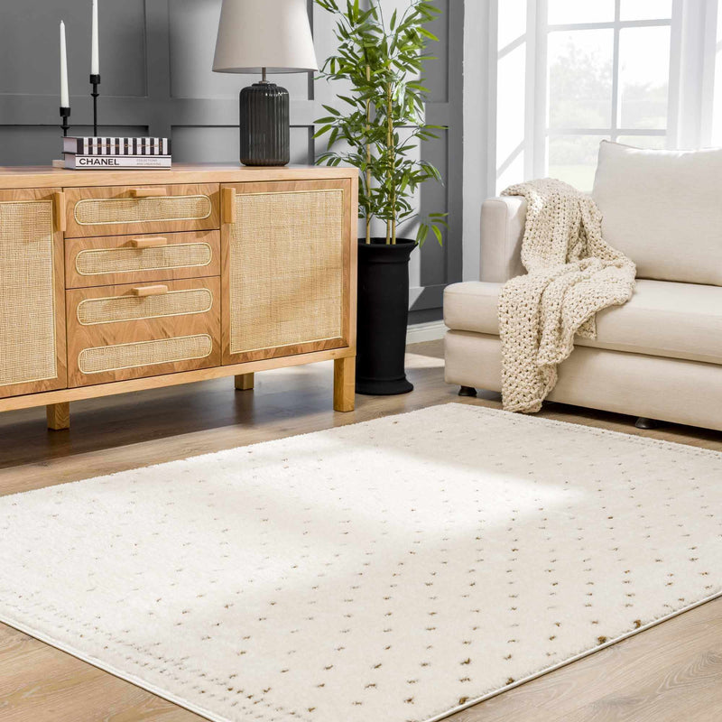 Julie Ivory & Brown Area Rug by Boutique Rugs