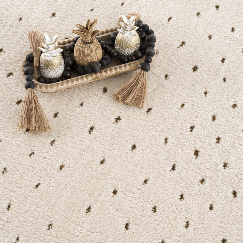 Julie Ivory & Brown Area Rug by Boutique Rugs