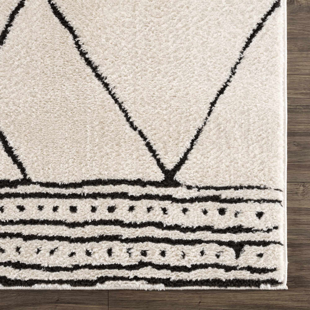 Keone Black & White Thick Rug, photo 9 of 18