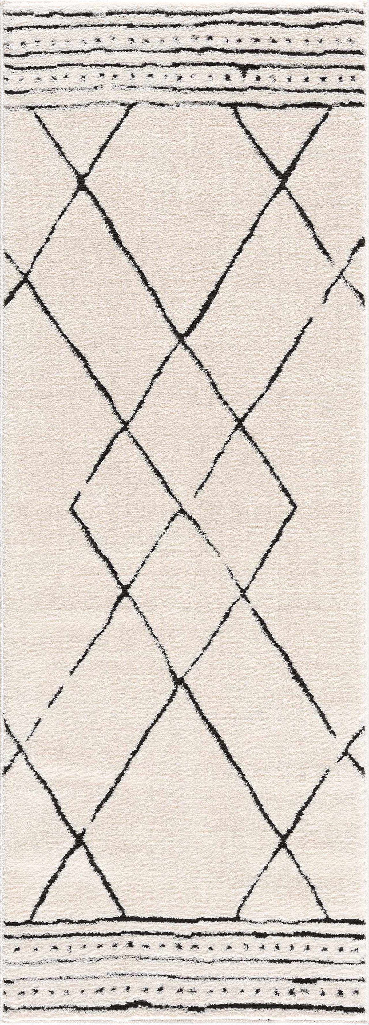 Keone Black & White Thick Rug, photo 10 of 18
