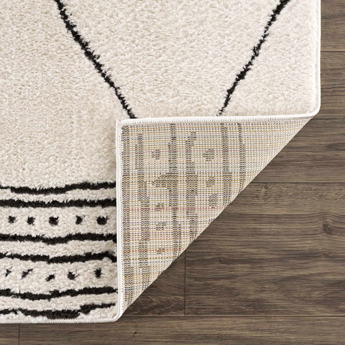 Keone Black & White Thick Rug, photo 6 of 18