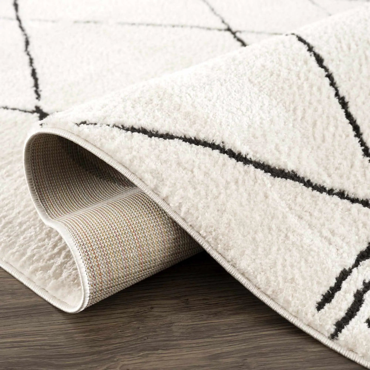 Keone Black & White Thick Rug, photo 4 of 18