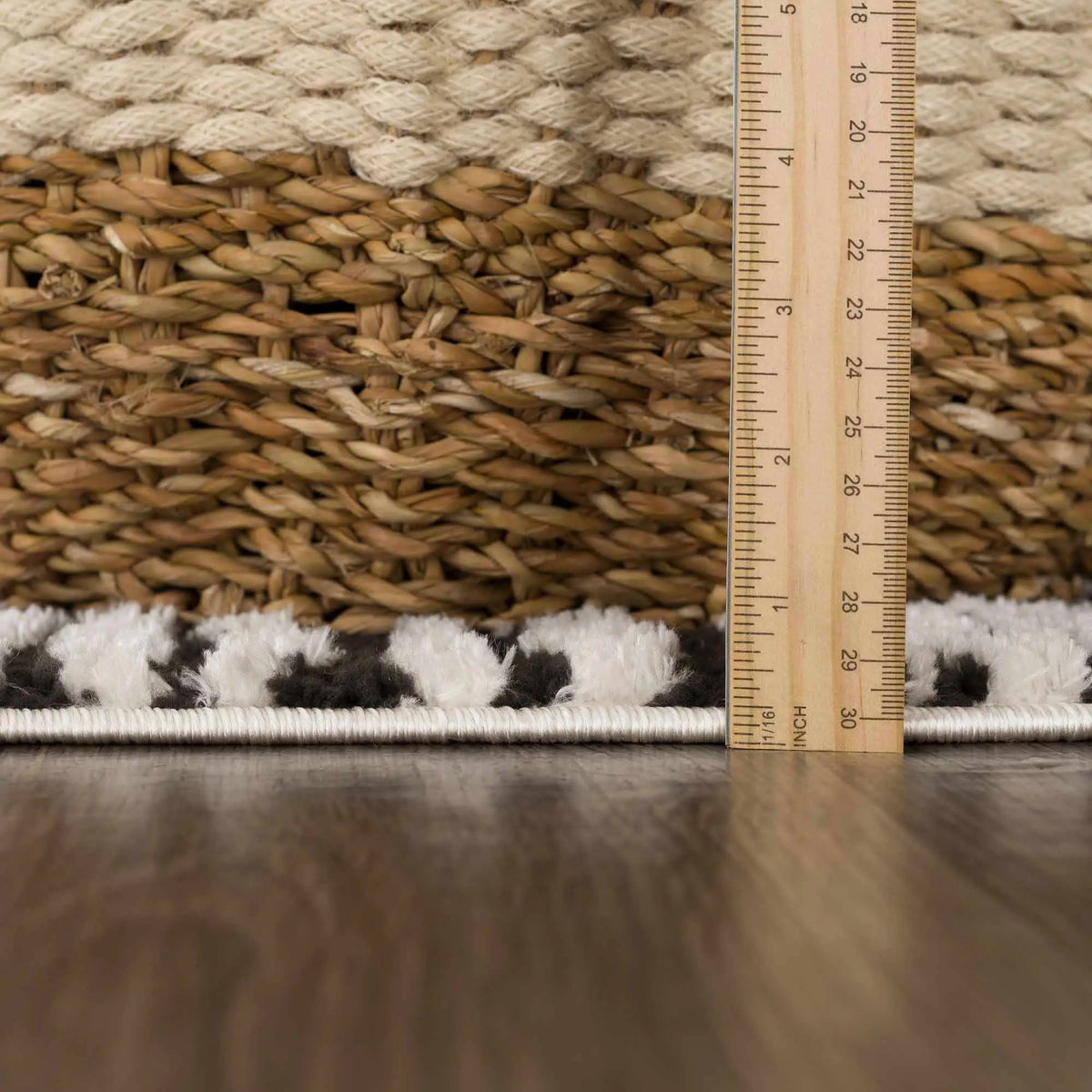 Leryn Black & White Checkered Area Rug, photo 11 of 17