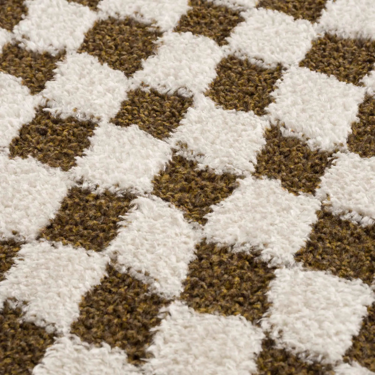 Leryn Brown & White Checkered Area Rug, photo 12 of 17