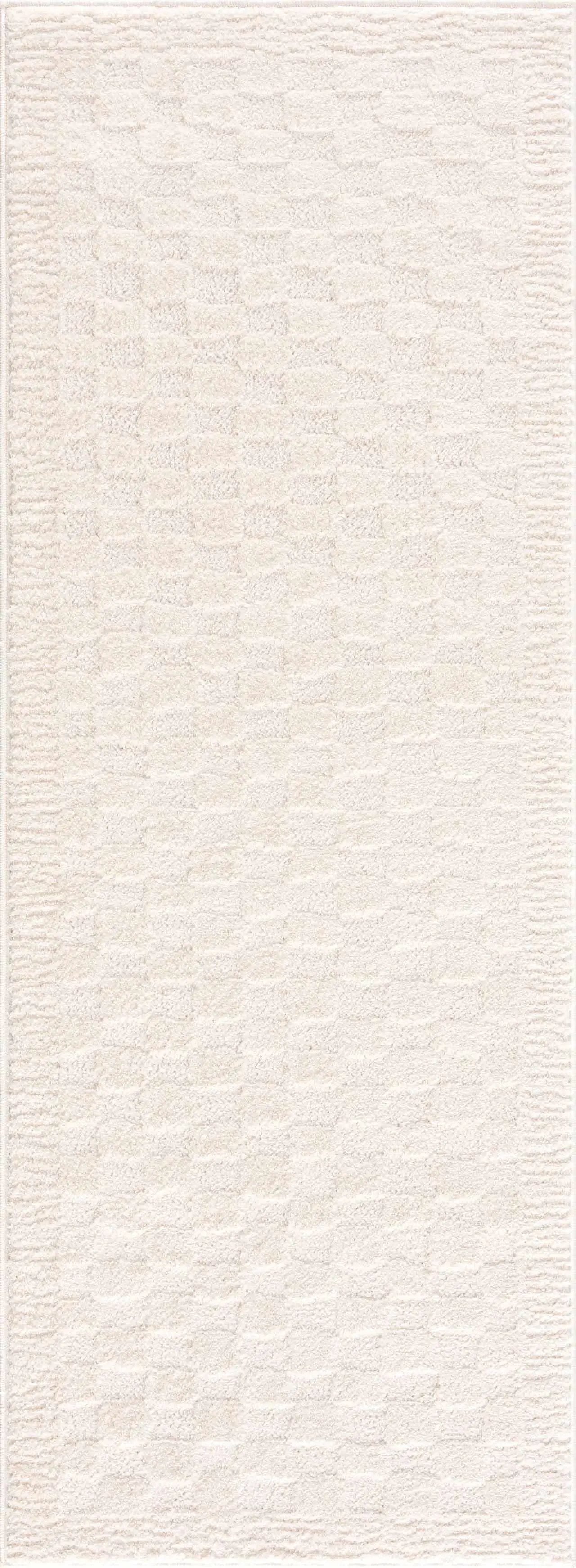 Leryn Ivory Checkered Area Rug by Hauteloom