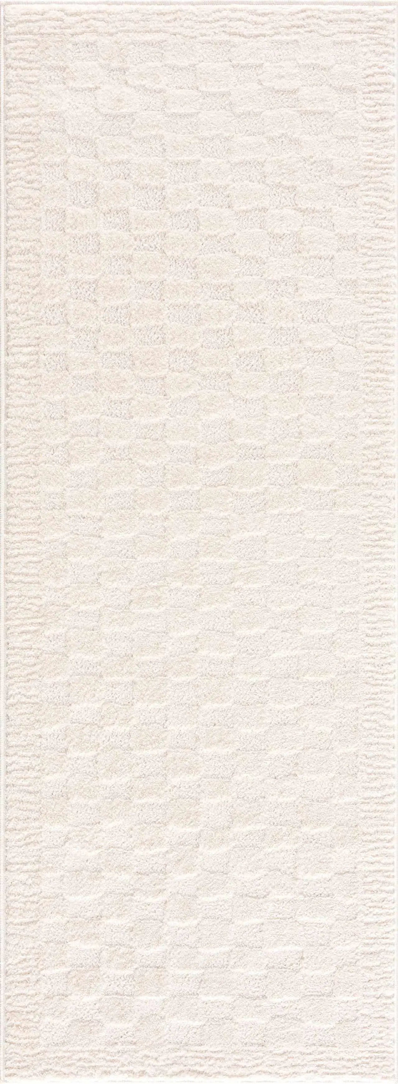 Leryn Ivory Checkered Area Rug by Hauteloom