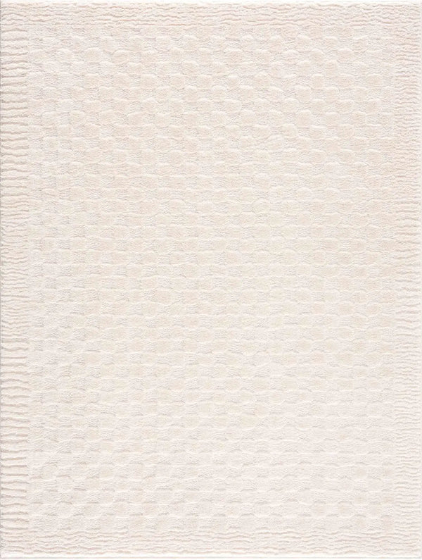 Leryn Ivory Checkered Area Rug