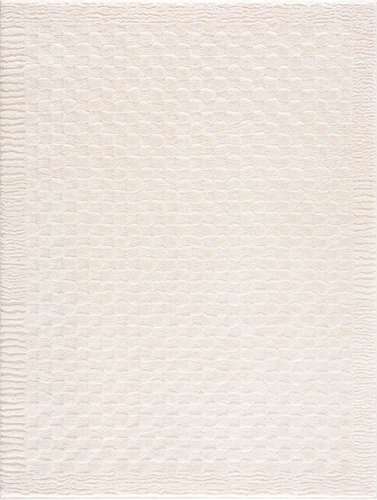 Leryn Ivory Checkered Area Rug by Hauteloom