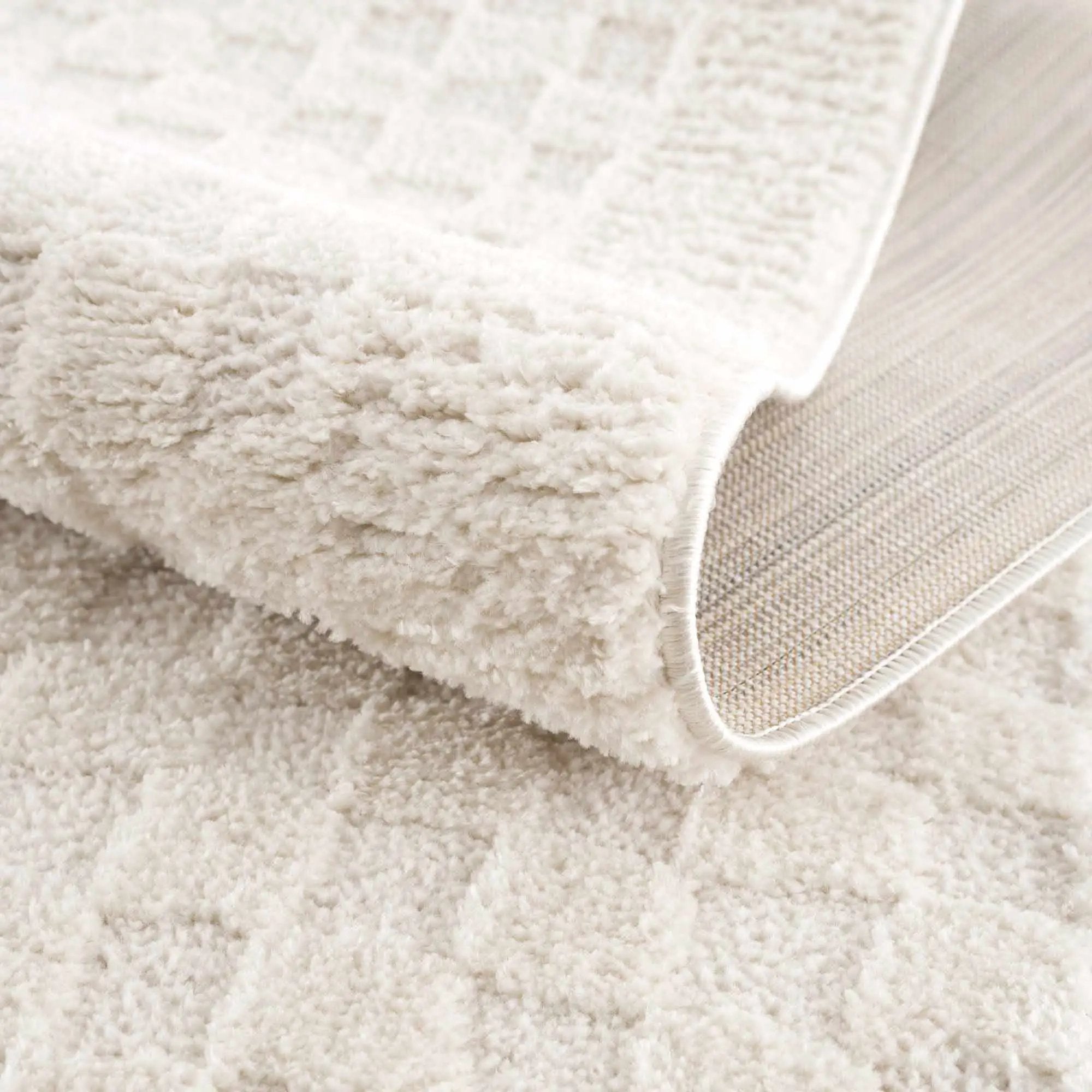 Leryn Ivory Checkered Area Rug by Hauteloom