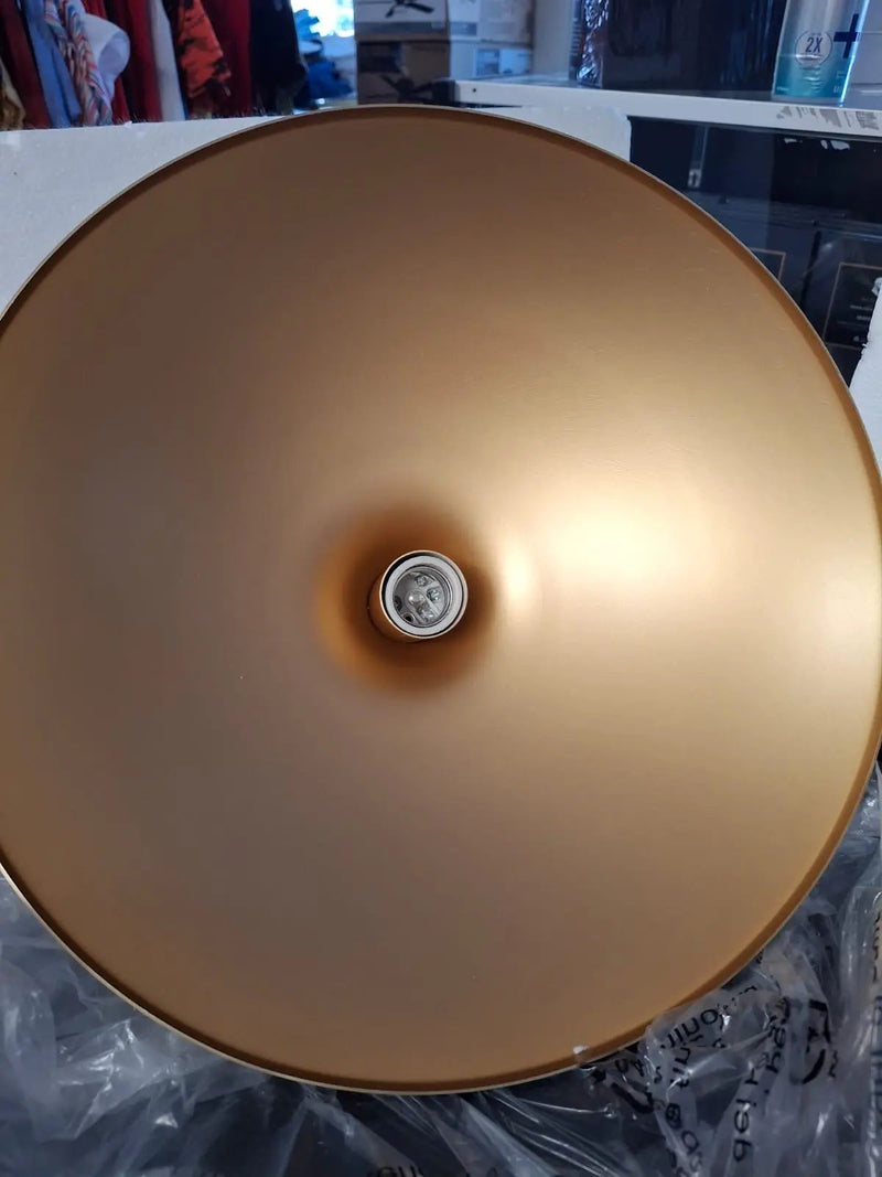 Open Box ALORA MOOD Abel 14 in. 1 Light 60-Watt Brushed Gold Pendant Light by Selzalot